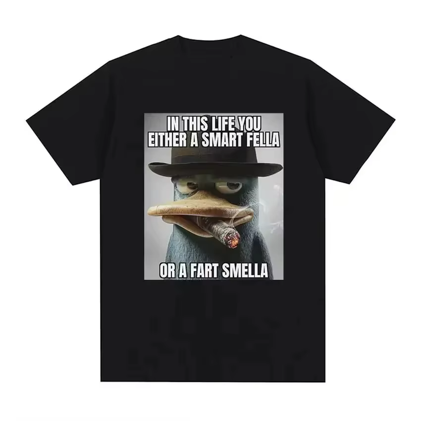 Perry Platypus vous êtes une Fella intelligente ou un sourire de pet T-shirt graphique drôle t-shirt