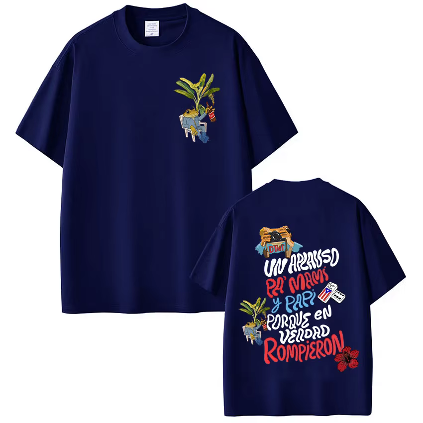 T-shirt Rapper Bad Bunny Debi Tirar Mas Fotos DTMF World Tour, vêtements pour hommes, mode Hip Hop,