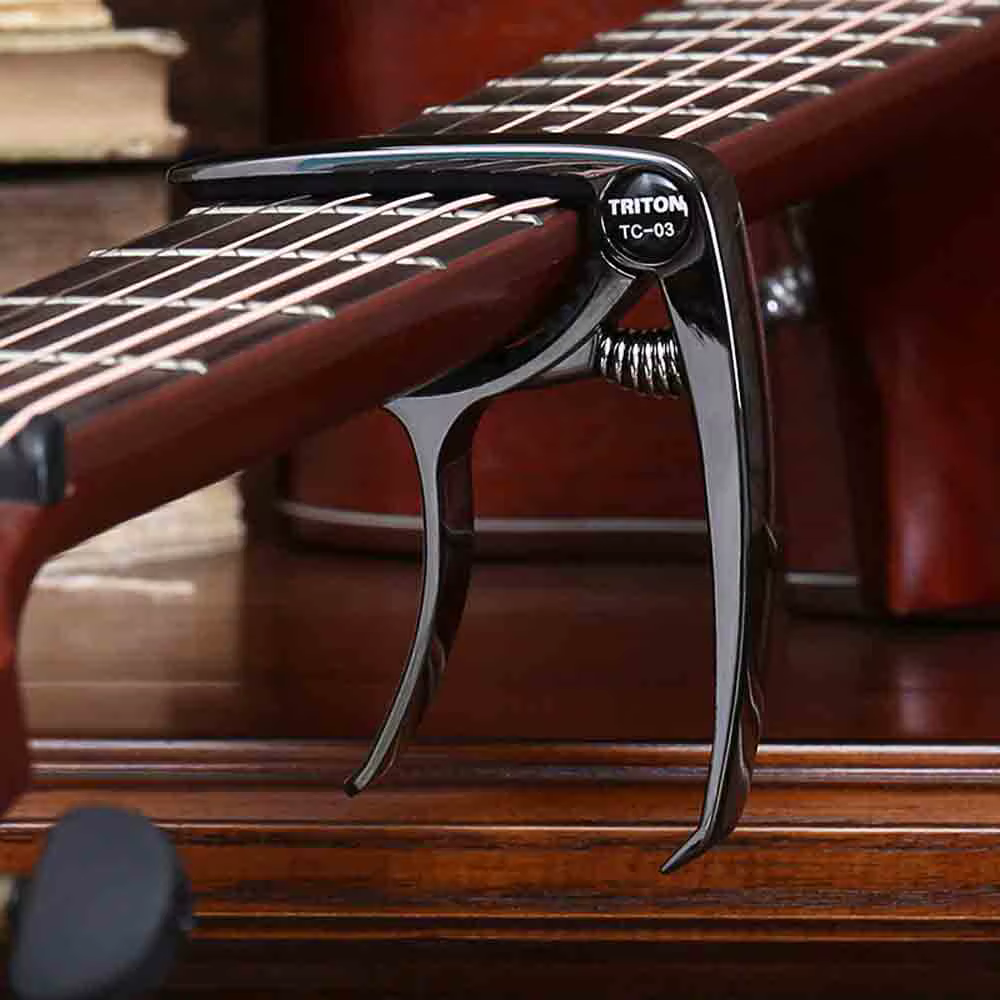 Capo de guitare en alliage de zinc 2 en 1, capo en métal pour guitare acoustique, électrique et clas