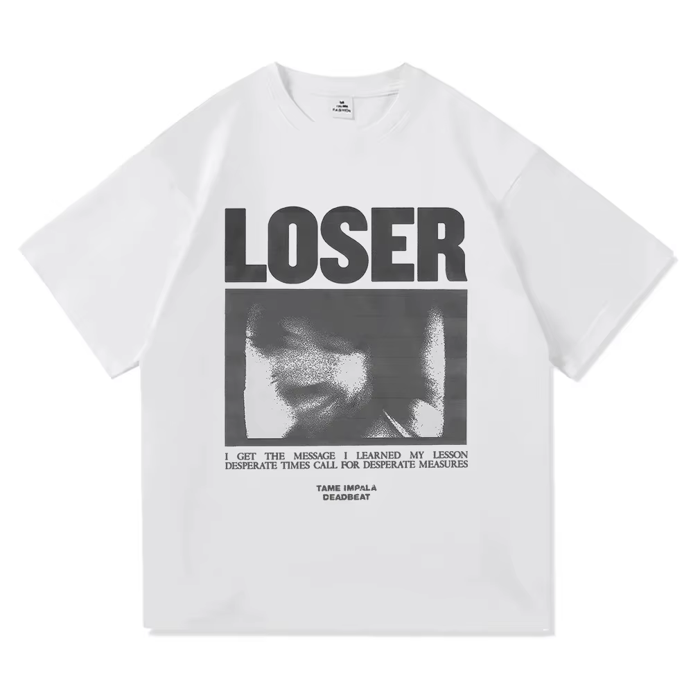 T-shirt graphique Tame Impala Loser, album Deadbeat 2026, style Harajuku, unisexe, en coton premium,
