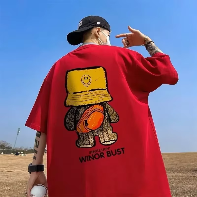 T-shirt à manches courtes de style coréen pour hommes en grande taille M-8XL