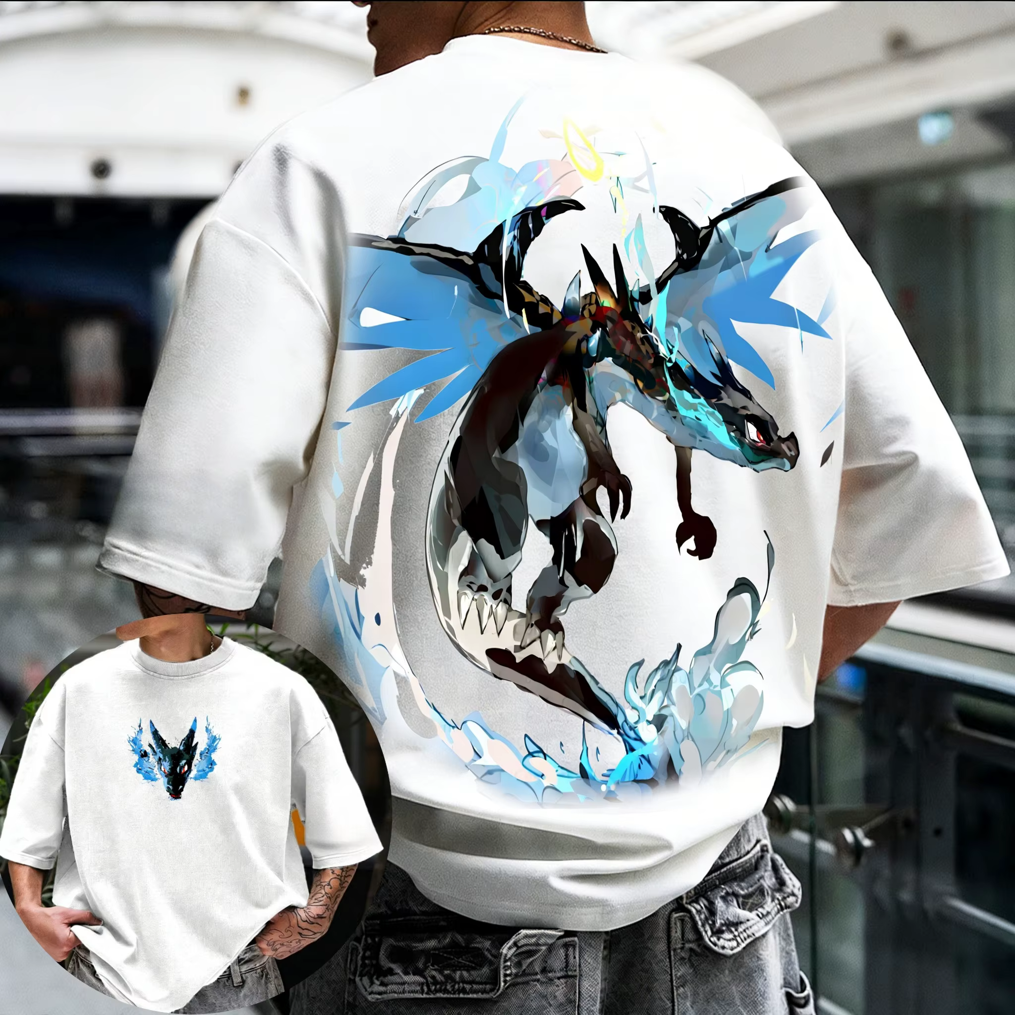 T-shirt imprimé Pokémon Anime Gengar, T-shirt d'été pour hommes et femmes, tendance, ample, décontra