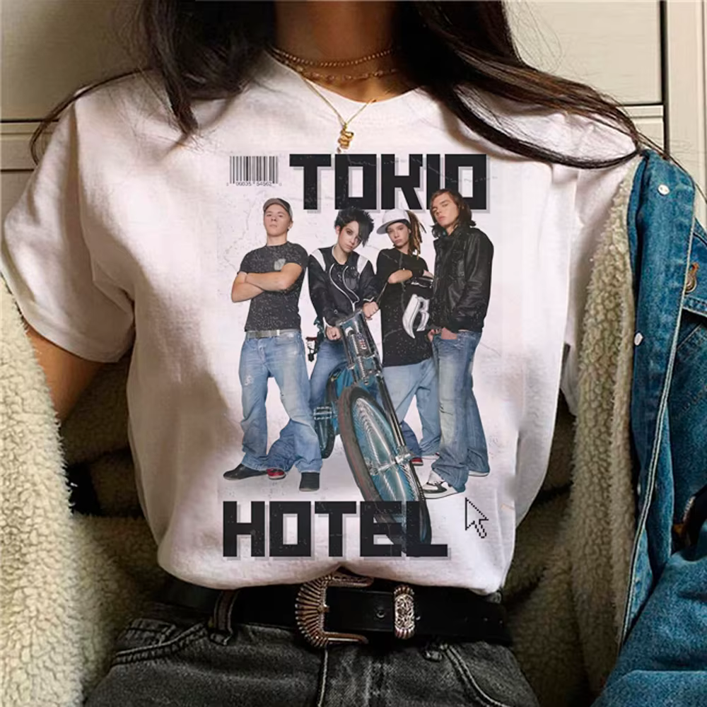 Tokio Hotel top femmes anime harajuku t-shirt drôle femme anime y2k vêtements de créateur