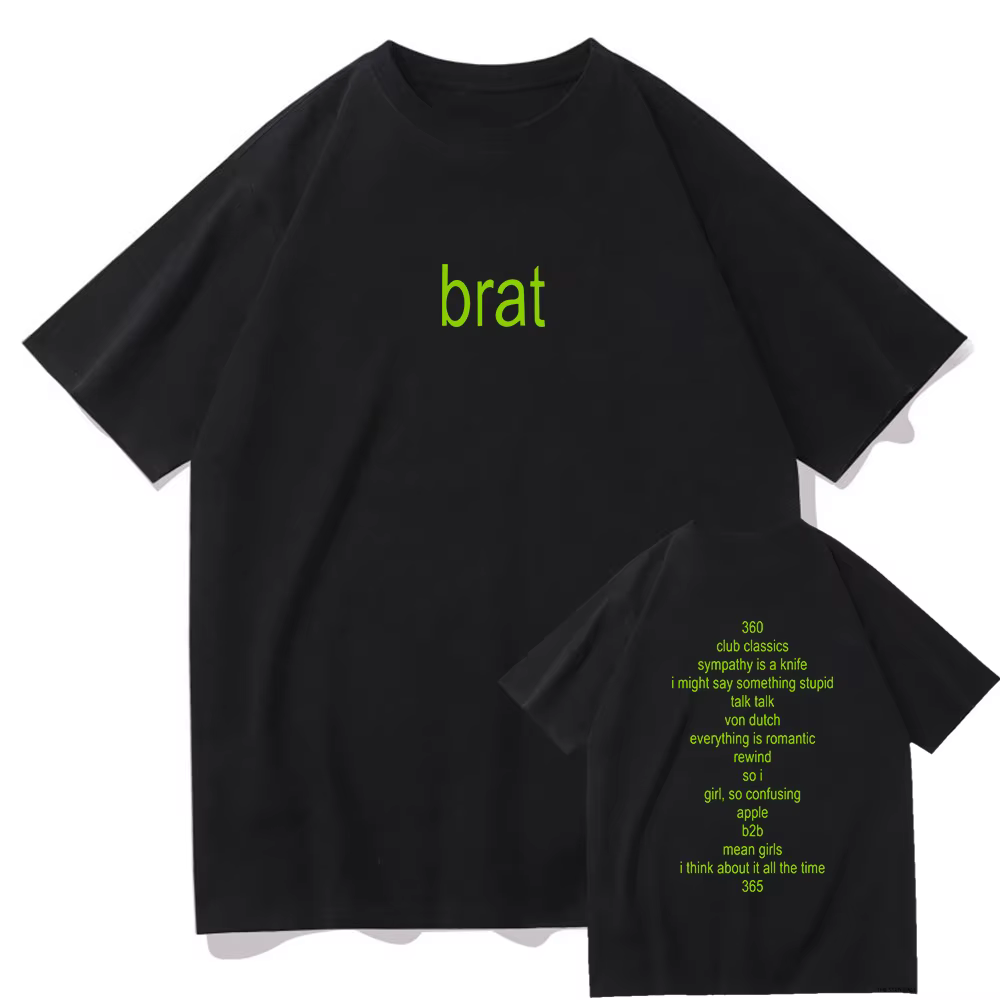 Charli Xcx avec invité spécial Shygirl T-Shirts Brat Album hommes femmes vêtements esthétique unisex