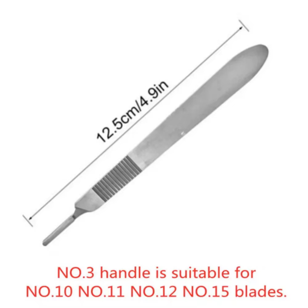 Manche de scalpel # Manche de couteau léger en acier inoxydable pour laboratoire et hôpital, compati