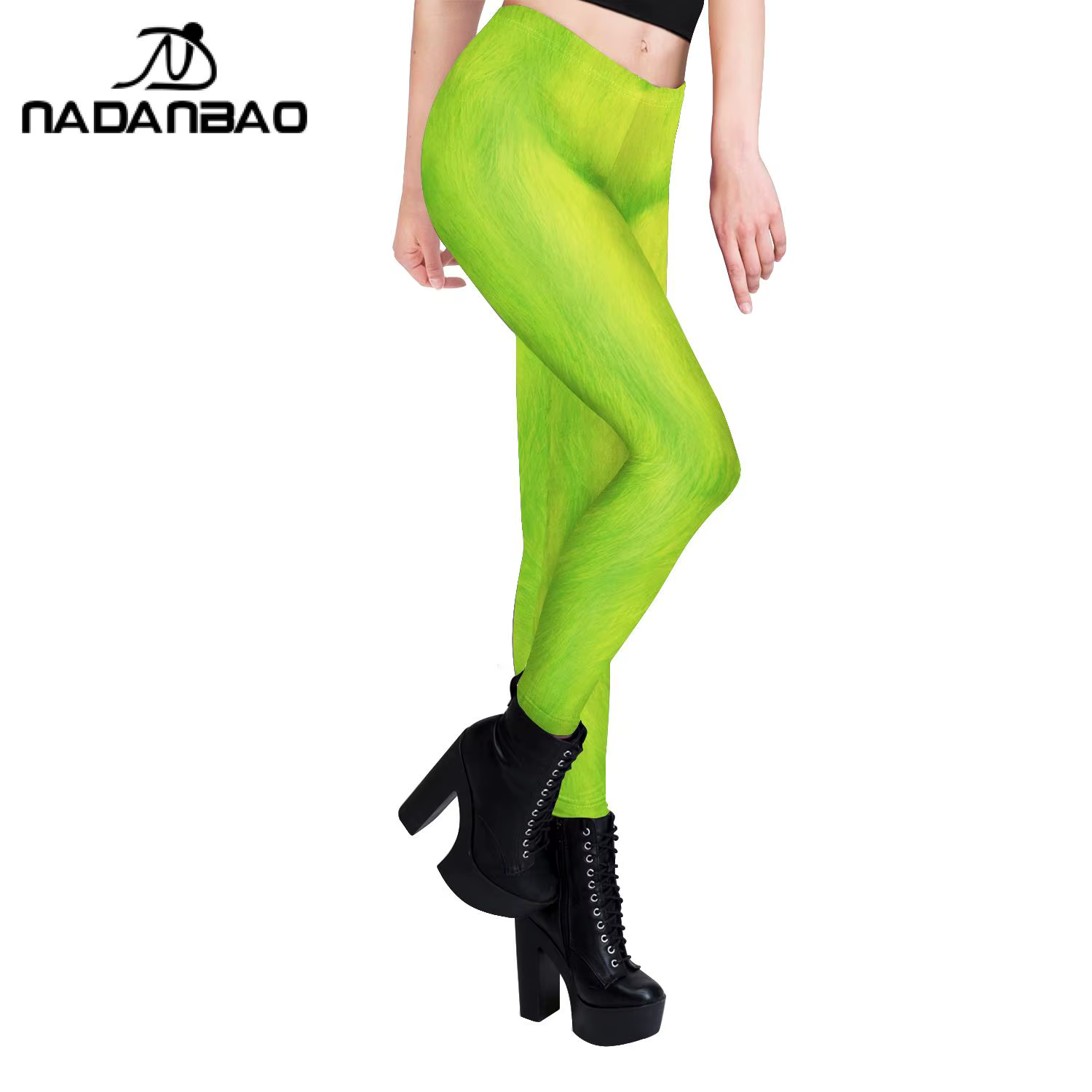 Nadanbao vert vacances fête Leggings femmes taille moyenne collants élastiques pantalon femme Sexy m