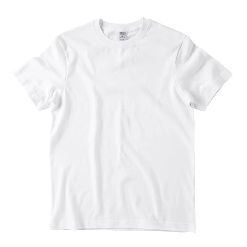 Hommes femmes 100% coton T-shirt couleur unie tendance loisirs à manches courtes noir blanc gris hau