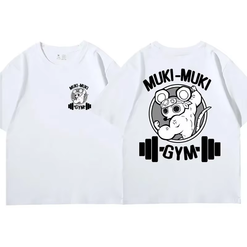 Anime démon Slayer Uzui Tengen imprimer T-shirts unisexe drôle Ninja souris Muki Muki Gym T-shirt so
