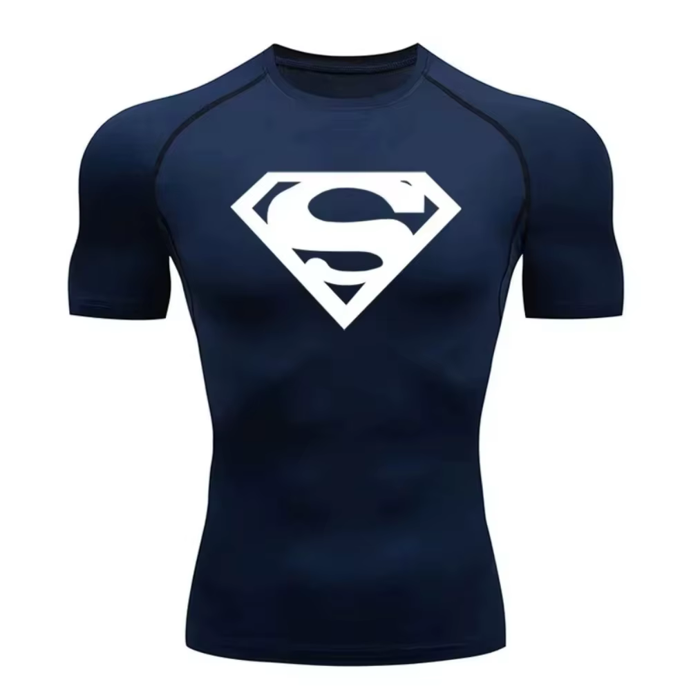T-shirt de compression sportif pour homme, manches courtes, séchage rapide, haut de fitness d'été, t