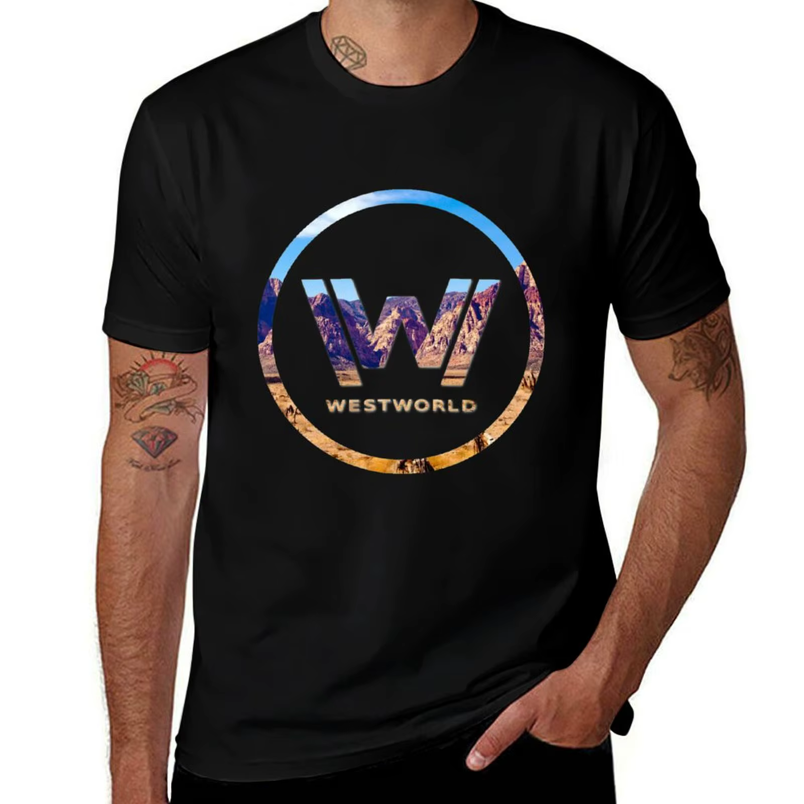 T-shirt Westworld grande taille à manches courtes pour l'entraînement