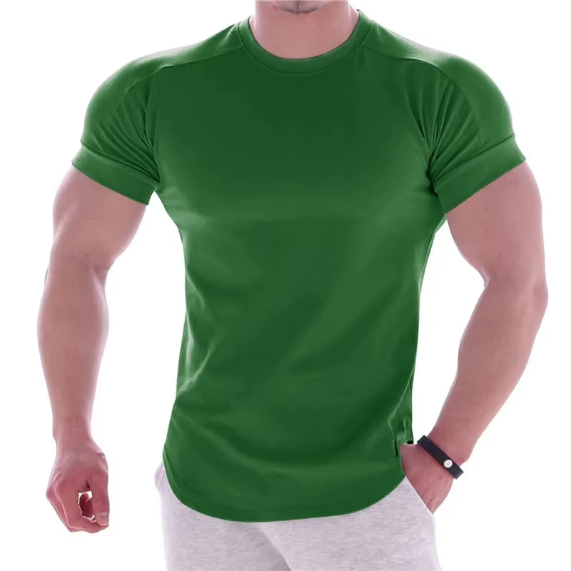 2024 T-shirt de sport d'été hommes gymnases à manches courtes T-shirt de fitness homme séchage rapid