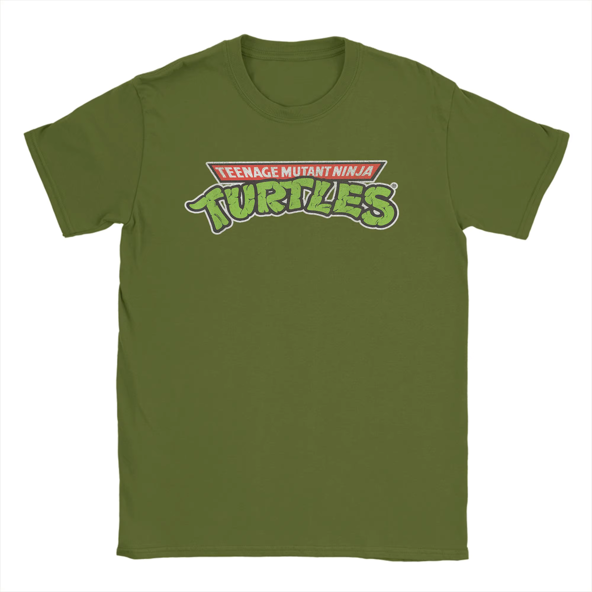 T-shirts Vintage Ninja Turtles avec logo rétro pour hommes, col rond, en pur coton, à manches courte