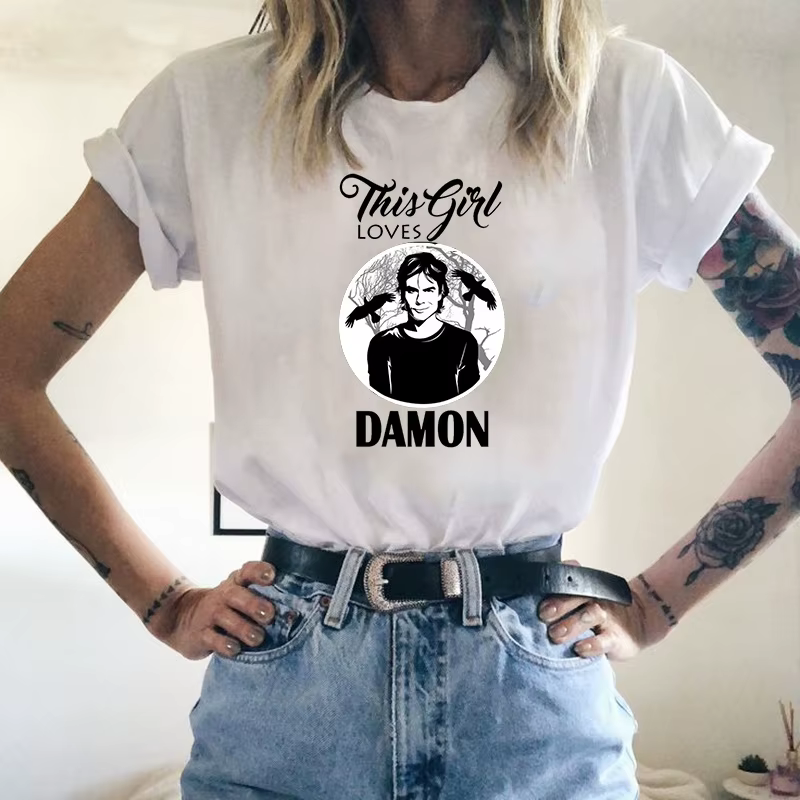 The Vampire Diaries T-shirt femme été haut ample femme T-shirt Harajuku Ulzzang vêtements décontract