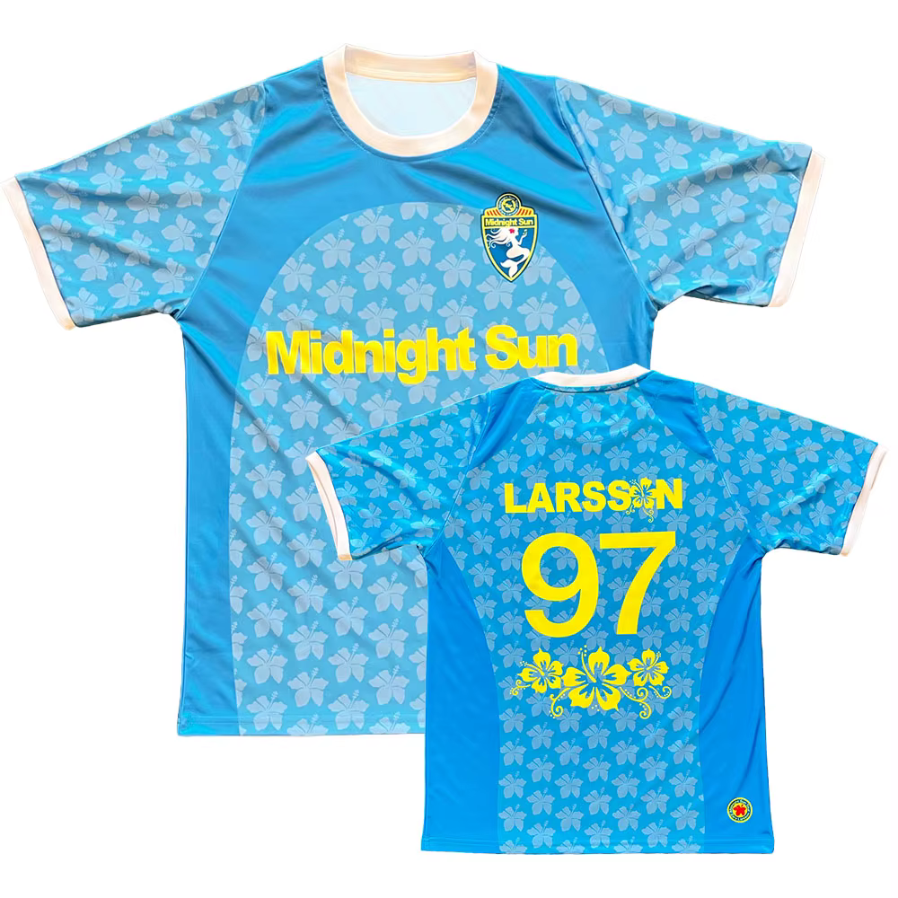 ZaraLarsson Larsson Midnight Sun Jersey T-shirt unisexe à col rond et manches courtes pour l'été, de
