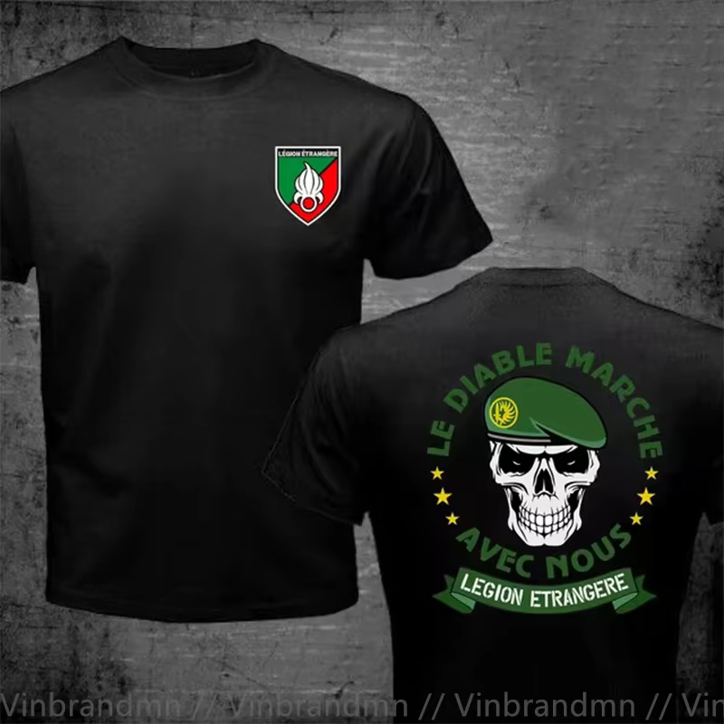 Légion étrangère française Forces spéciales armée de la guerre mondiale T-Shirt hommes Swag légion E