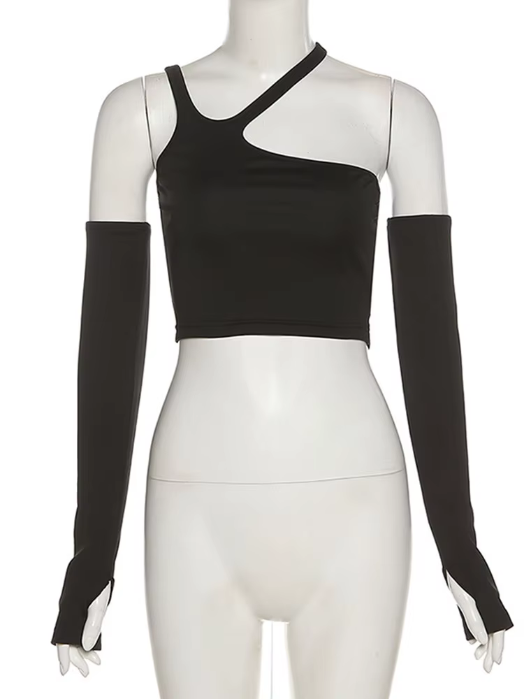T-shirt col licou femme, streetwear, décontracté, slim, solide, manches perfectionnées, sauvage, bas