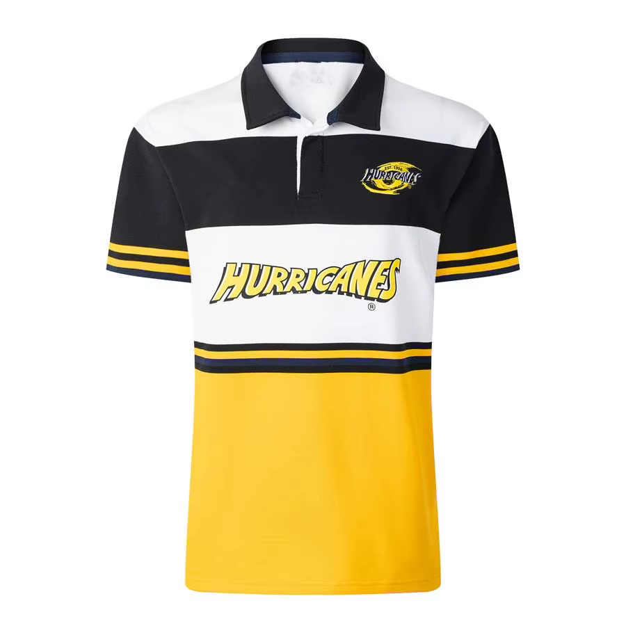 Maillot de rugby rétro à manches courtes pour homme HURRICANES POLO 2026, taille : S-5XL