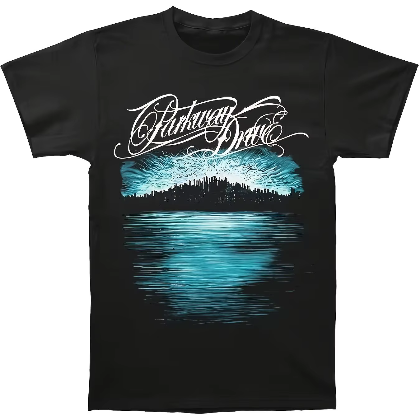 T-shirt unisexe noir Parkway Drive avec un design classique à manches courtes, adapté à un usage quo