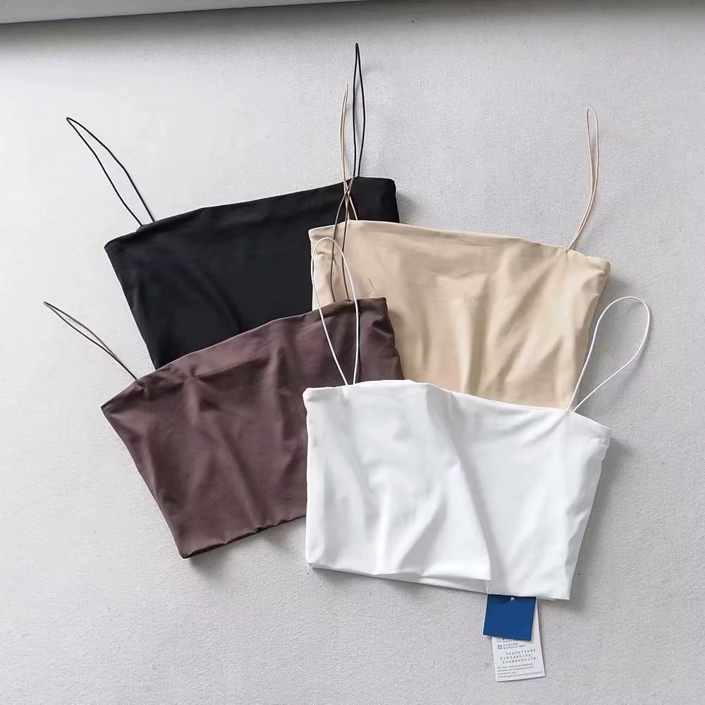 Haut court en coton élastique pour femme, sexy, sans manches, précieux, bar, été, 2024