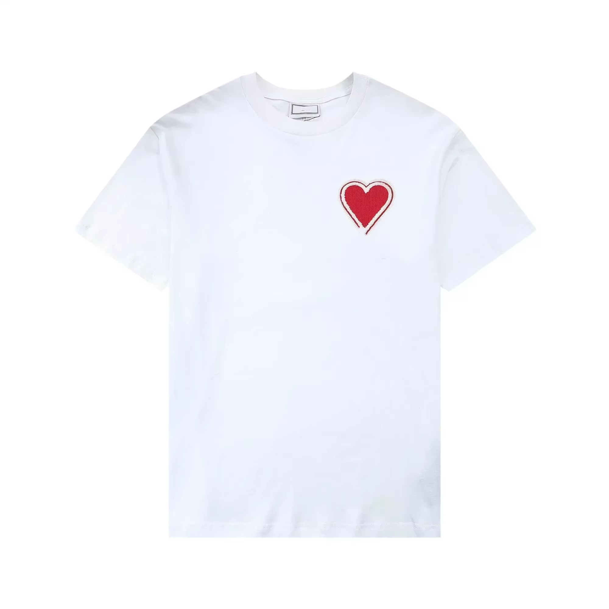 Nouveau T-shirt Femme Cœur 2025 – Marque Originale – Hauts Homme Été Manches Courtes Tendance 100% C