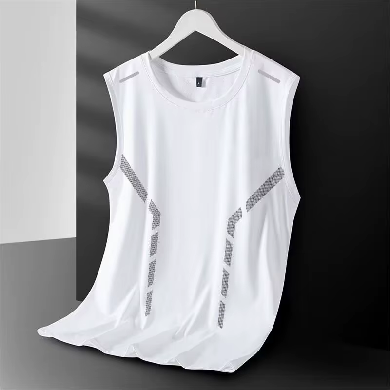 Débardeur tendance pour hommes, fin, respirant, séchage rapide, sport décontracté, épaules larges, c