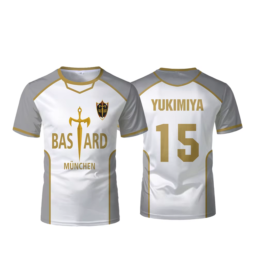 Nouveau maillot de football Blue Lock Anime Bastard München 2025 pour homme, T-shirt de football Kai