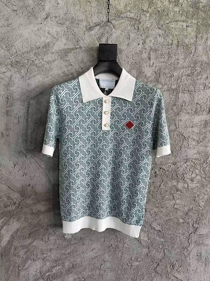 Collection Printemps/Été 2025 Casinoblank Pairs Patched T-shirt en maille à manches courtes pour fem