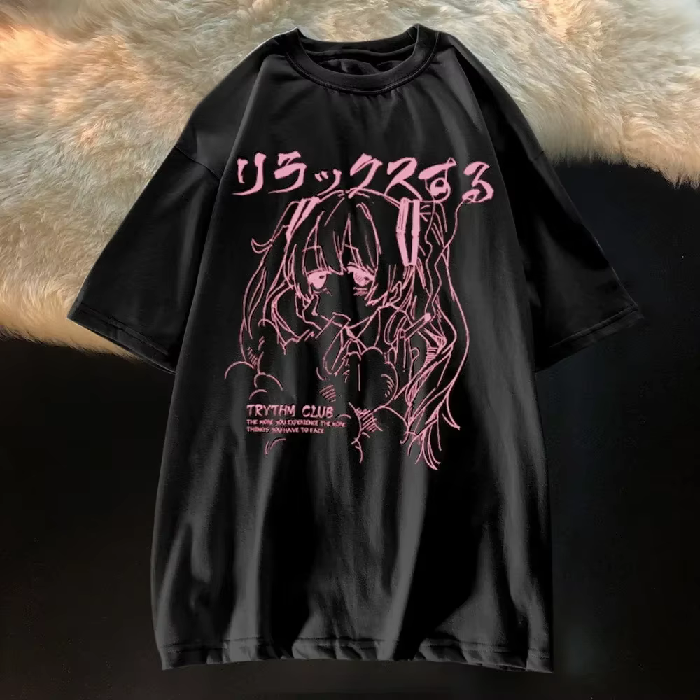 T-shirt surdimensionné pour femmes, vêtements pour femmes, Y2k, japonais, Harajuku, graphique Kawaii