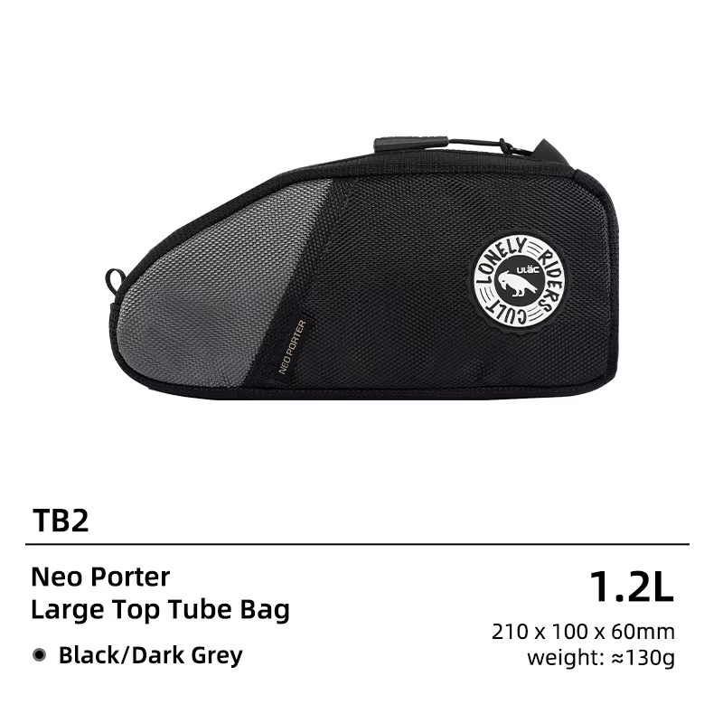 ULAC – sac de Tube de cadre de vélo 1,2/1,6 l, sac de Triathlon, sac de Tube supérieur en Nylon pour