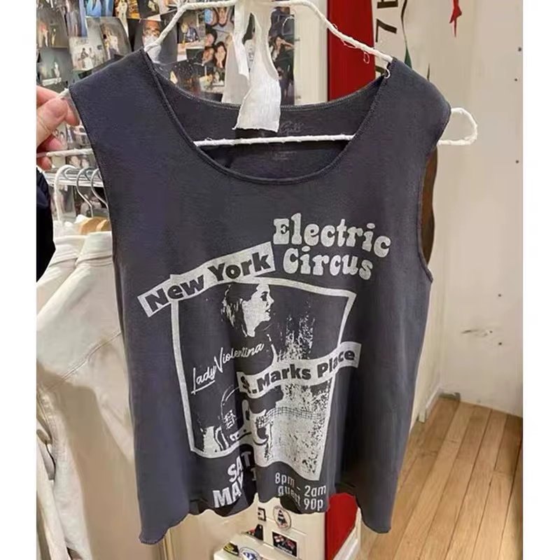 T-shirt en coton doux imprimé groupe de rock vintage pour femme, haut précieux, col rond, garniture 