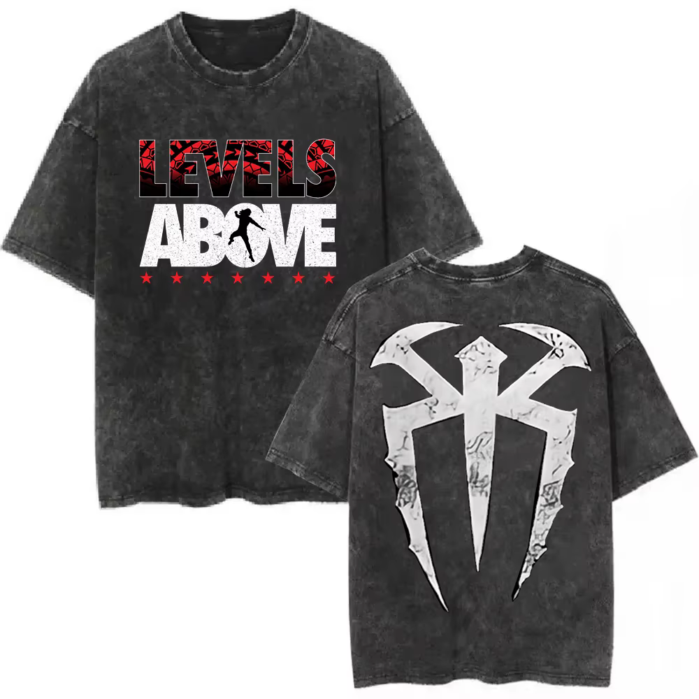 Roman Reigns T-shirt col rond manches courtes coton lavé T-shirt femmes hommes Streetwear vêtements 