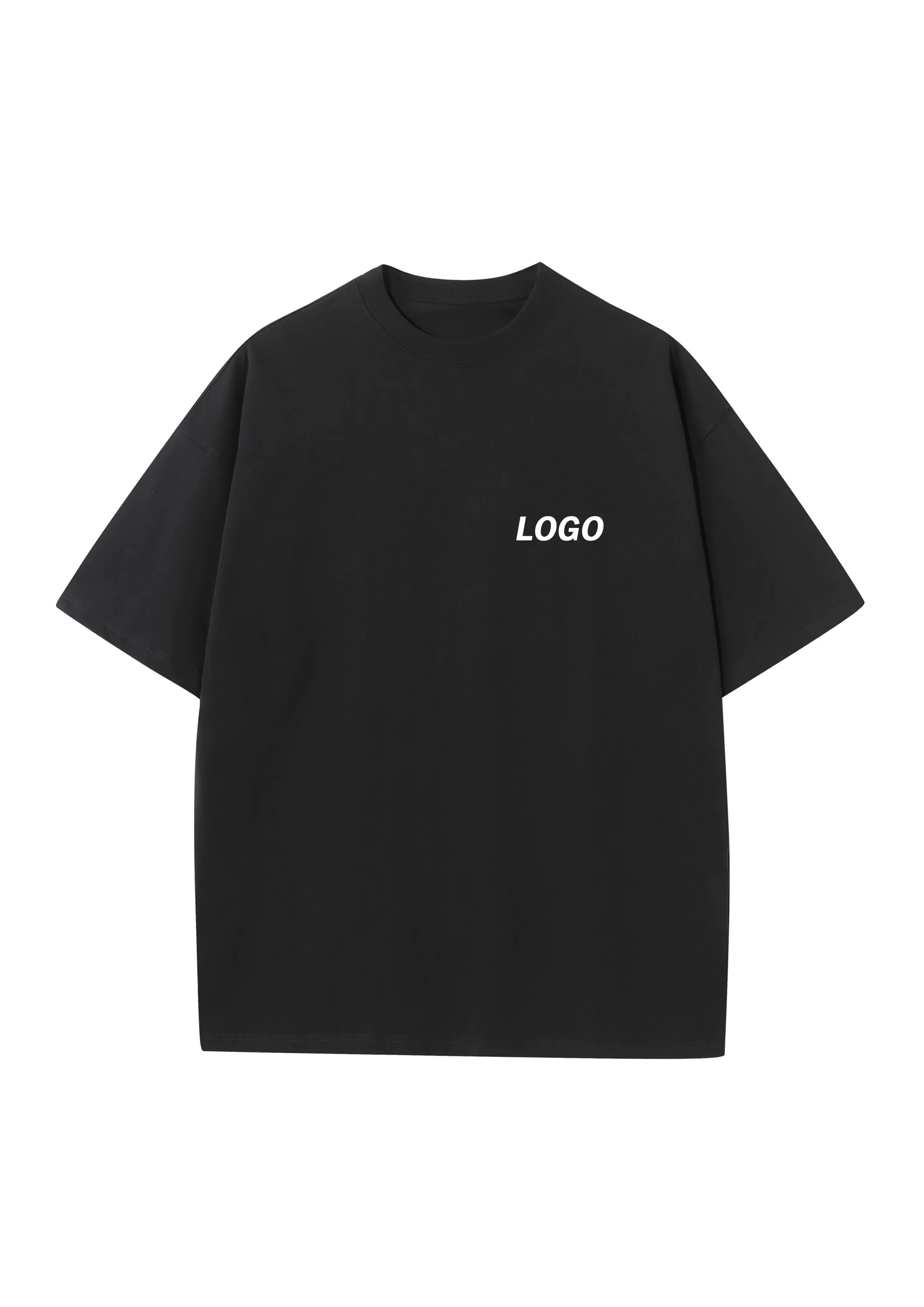 T-shirt unisexe décontracté et sportif en coton 100% 230G, couleur unie, col rond, coupe ample, pers