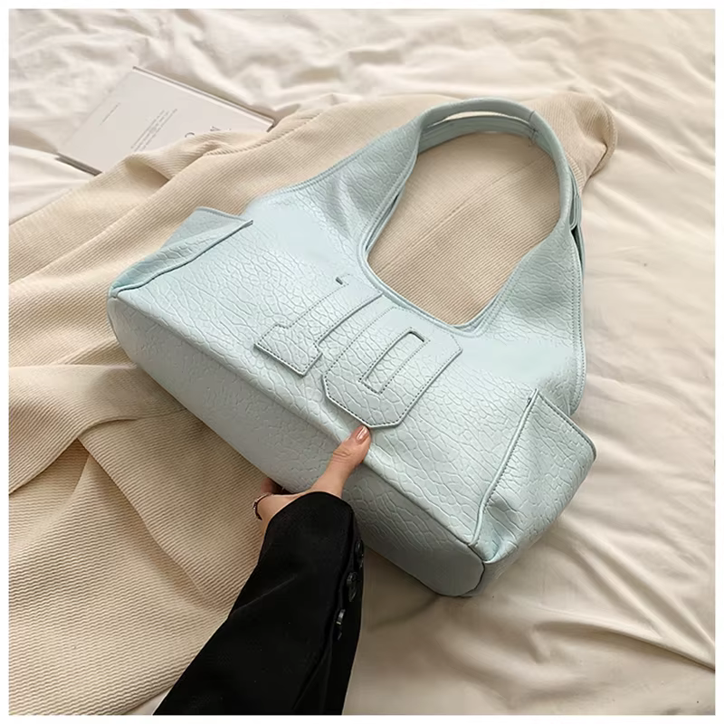 Sac fourre-tout polyvalent pour femme, sacs à main monochromes, grande capacité, décontracté, docume