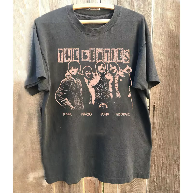 T-shirt vintage The Beatles, chemise du groupe Beatles, cadeau musical rock and roll, t-shirt graphi