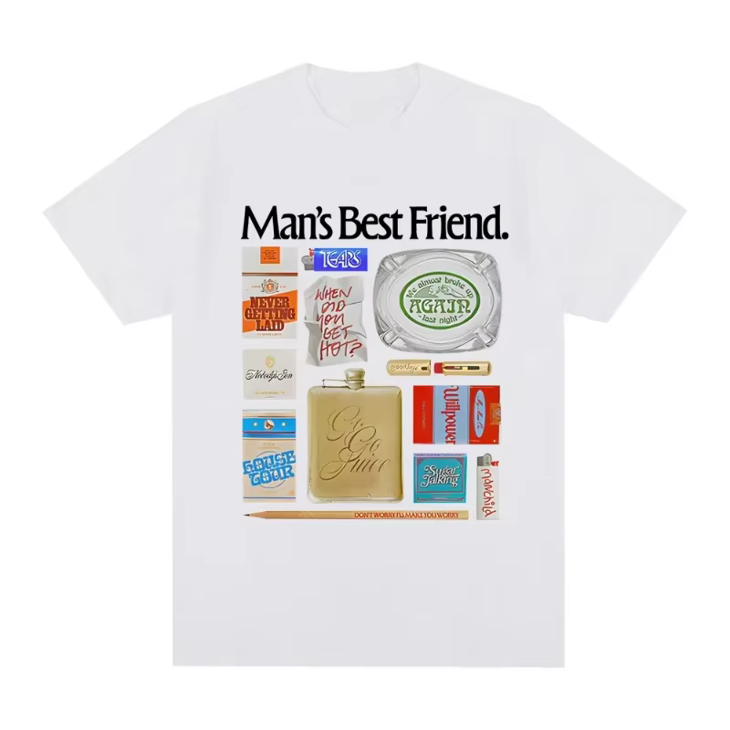 T-shirt Sabrina Carpenter-MaN's Best FRIEND ObJect, style chanteuse, été, style coréen, pour hommes
