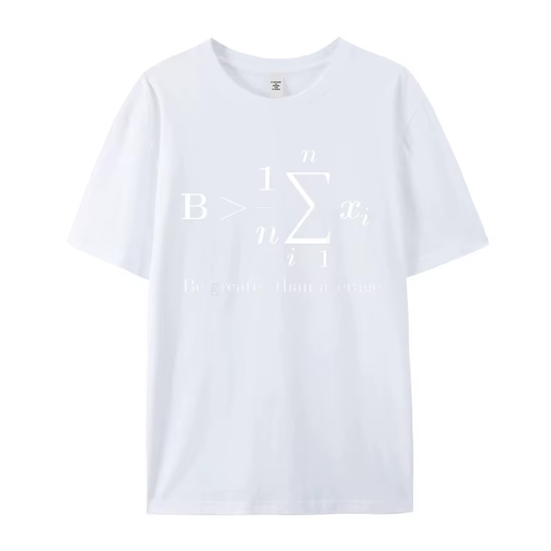 Math Be Greater STORAverage-T-shirt à manches courtes pour femmes, 100% coton, humoristique, à col r