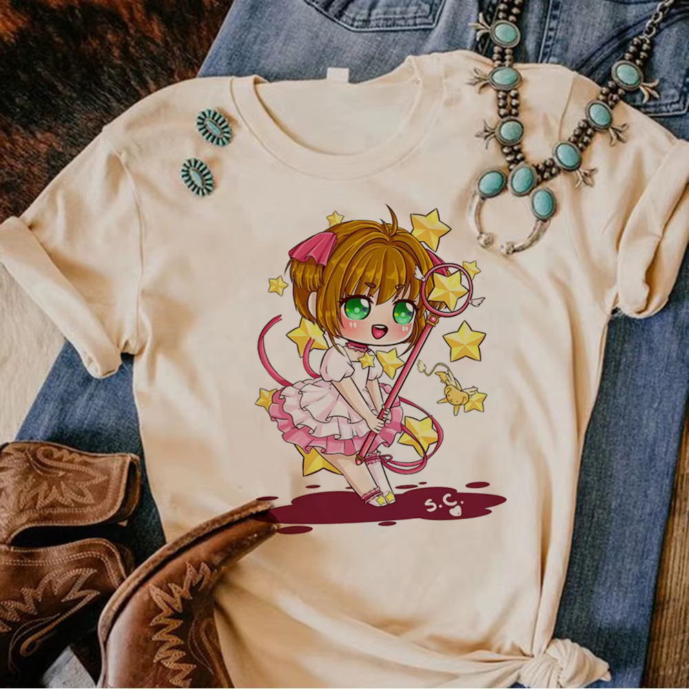 Cardcaptor Sakura t-shirts femmes t-shirt de créateur femme manga japonaise y2k vêtements
