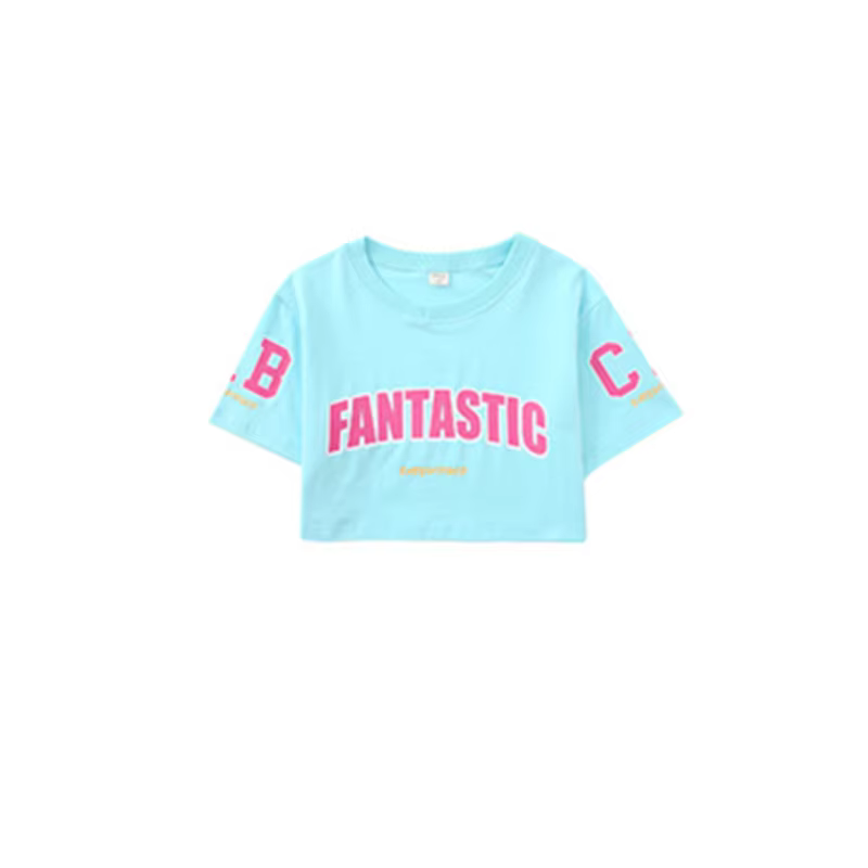 T-shirt et short de danse de rue pour garçons et filles, haut court Hip Hop, tenues pour enfants, en