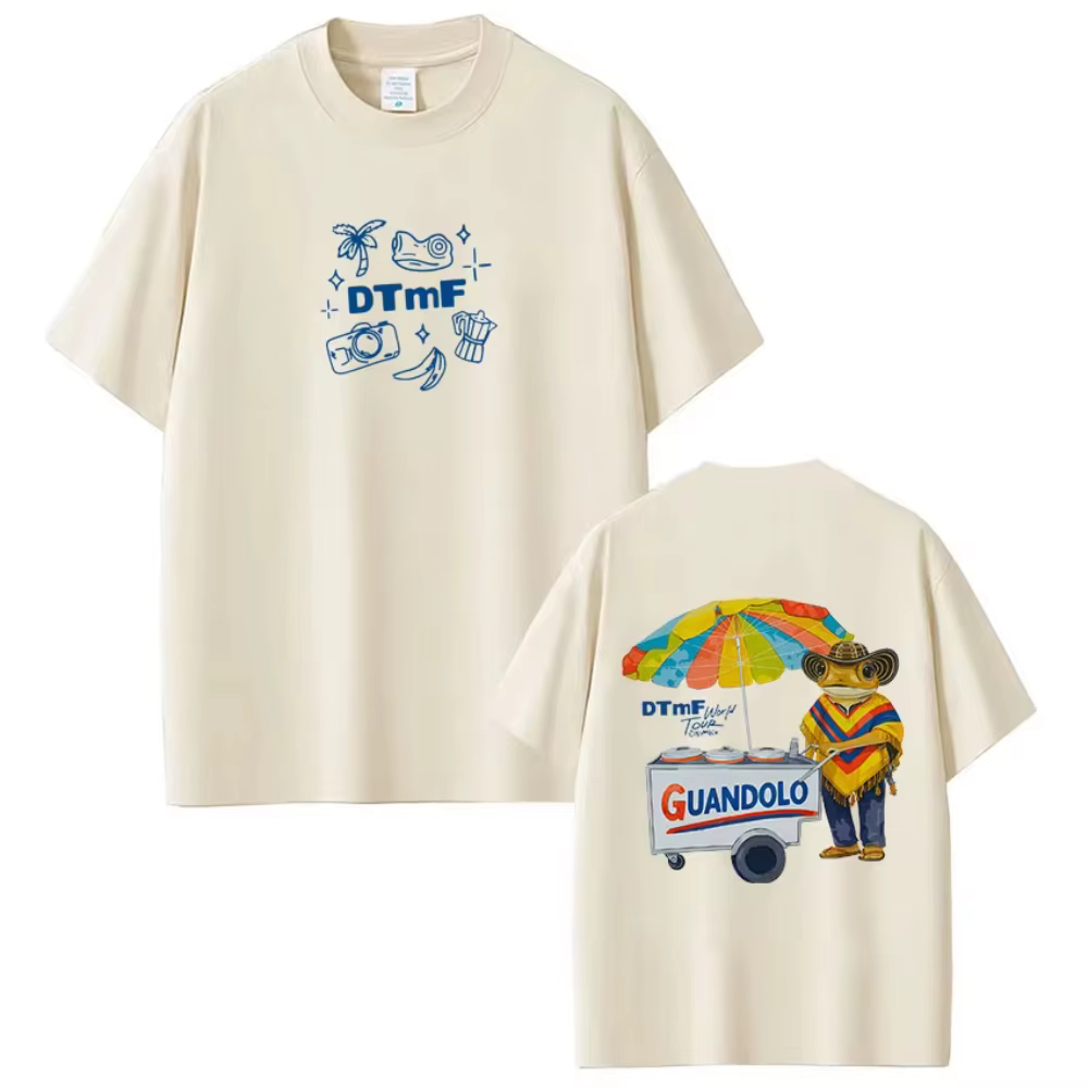 T-shirt Rapper Bad Bunny Debi Tirar Mas Fotos DTMF World Tour 2026 – Vêtements Homme Femme Mode Hip 