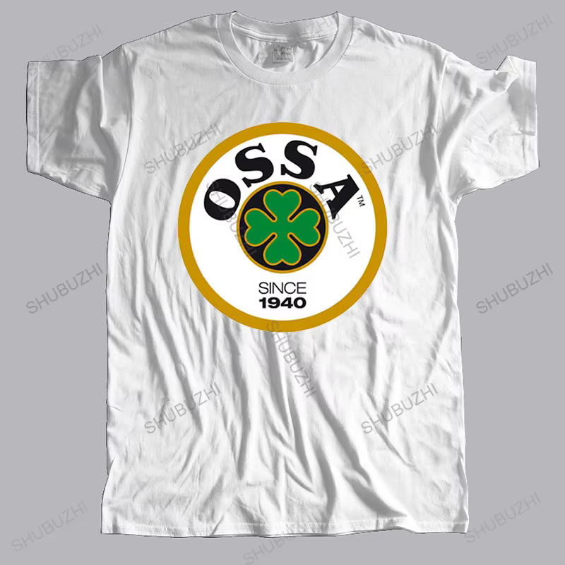 Mode nouveau Logo OSSA classique rétro moto hommes noir cool T-Shirt taille S à 2XL drôle col rond h