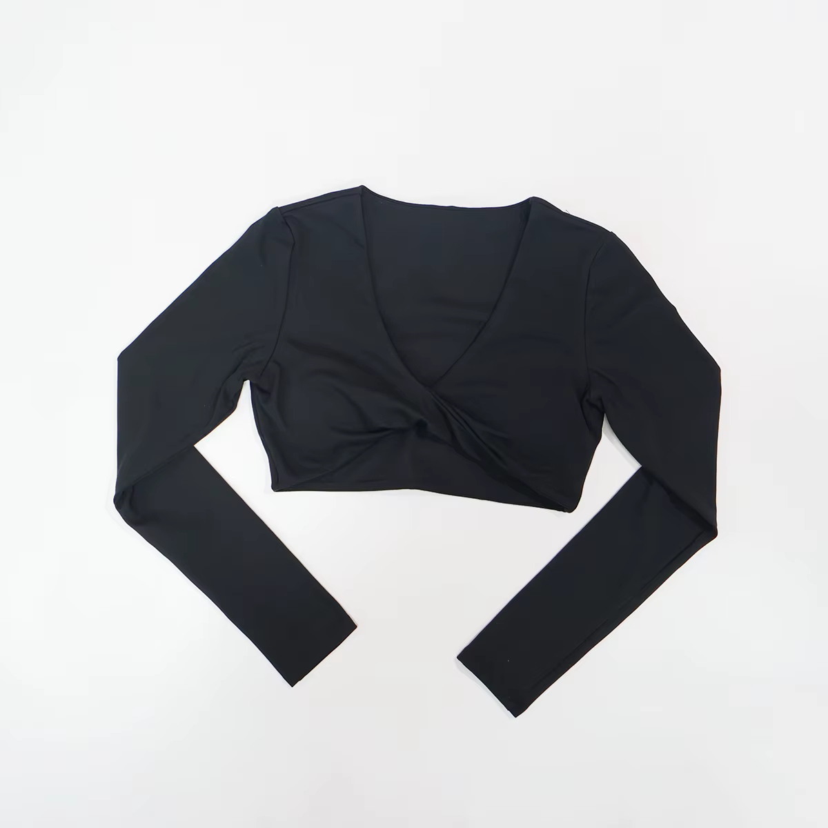 T-Shirt de Fitness à manches longues et col en v profond pour femmes, pour la course en plein air, v