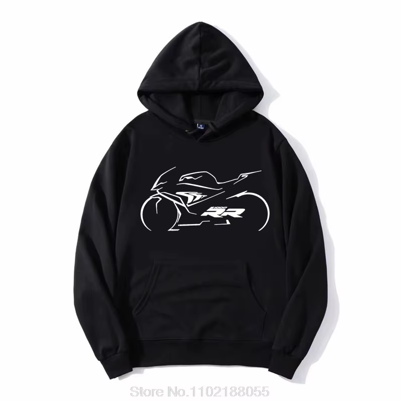 Sweat à capuche zippé graphique unisexe, sweat-shirt, sweat-shirt, sweat-shirt, mode moto, S 1000 RR