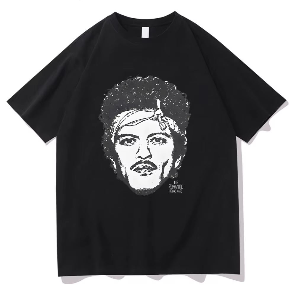 Bruno Mars The Romantic Rose Tee Homme Femme Harajuku T-shirt décontracté à manches courtes col rond