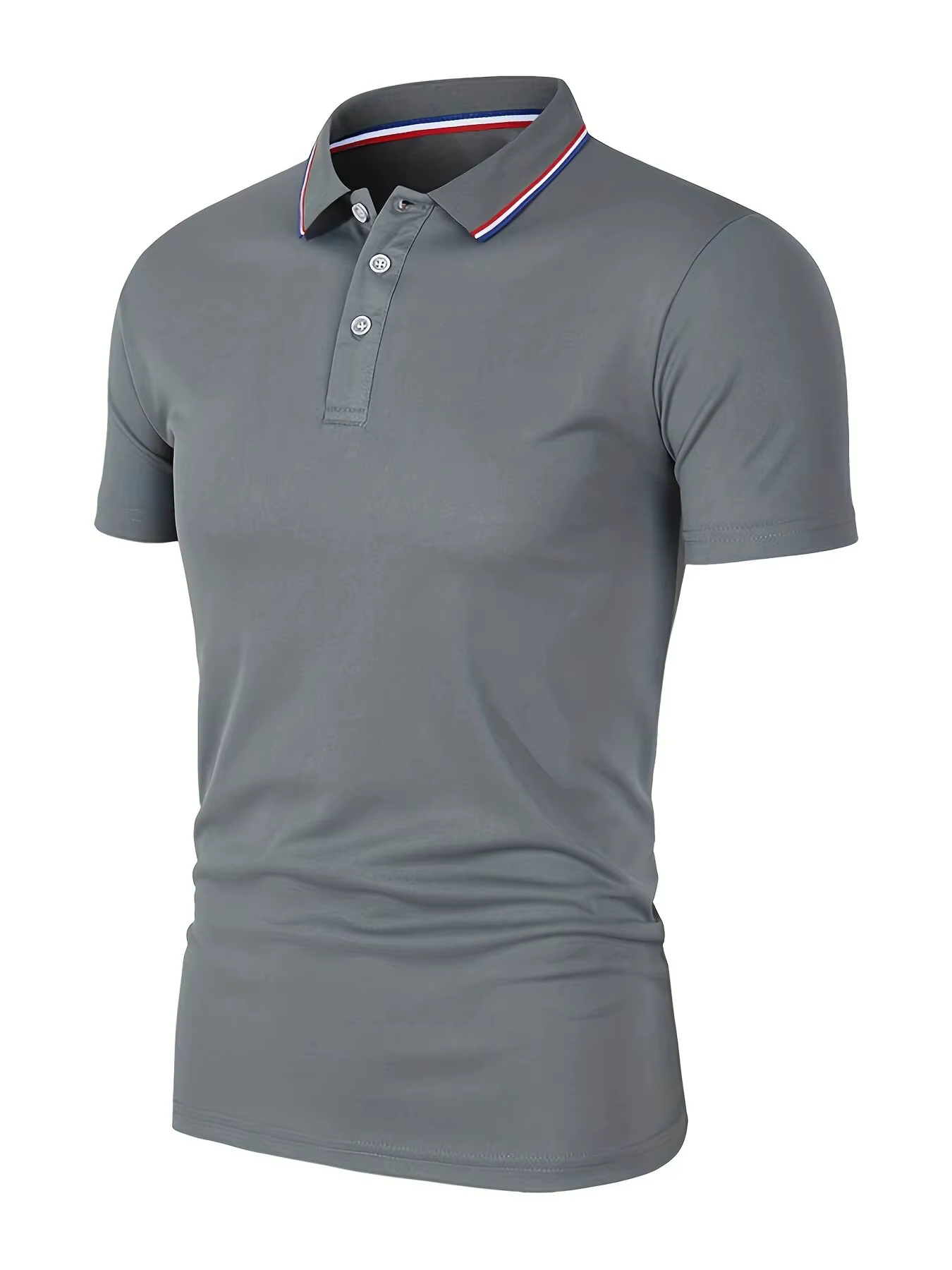 Polo d'été décontracté et respirant pour hommes, confortable, couleur unie, T-Shirt à manches courte