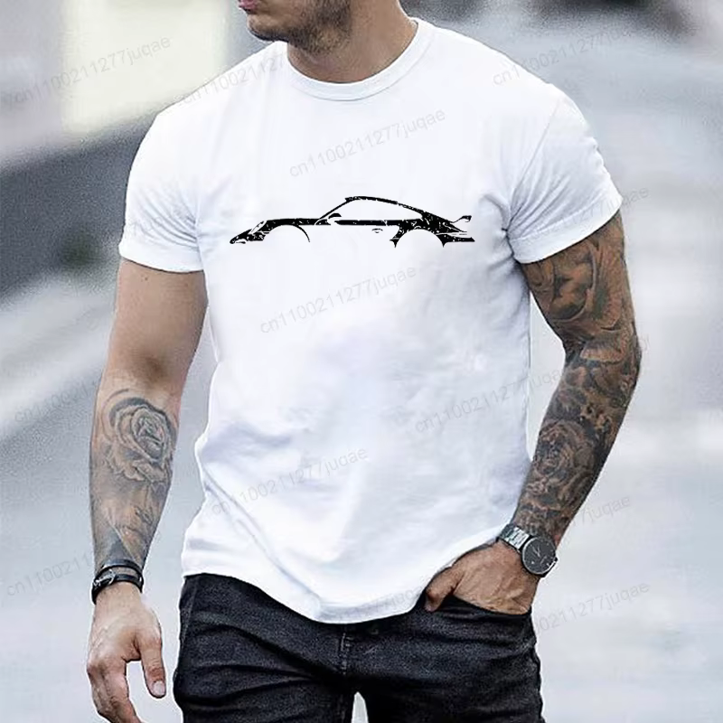 T-shirt de style minimaliste pour hommes et femmes, t-shirts à manches courtes à col rond, T-shirts