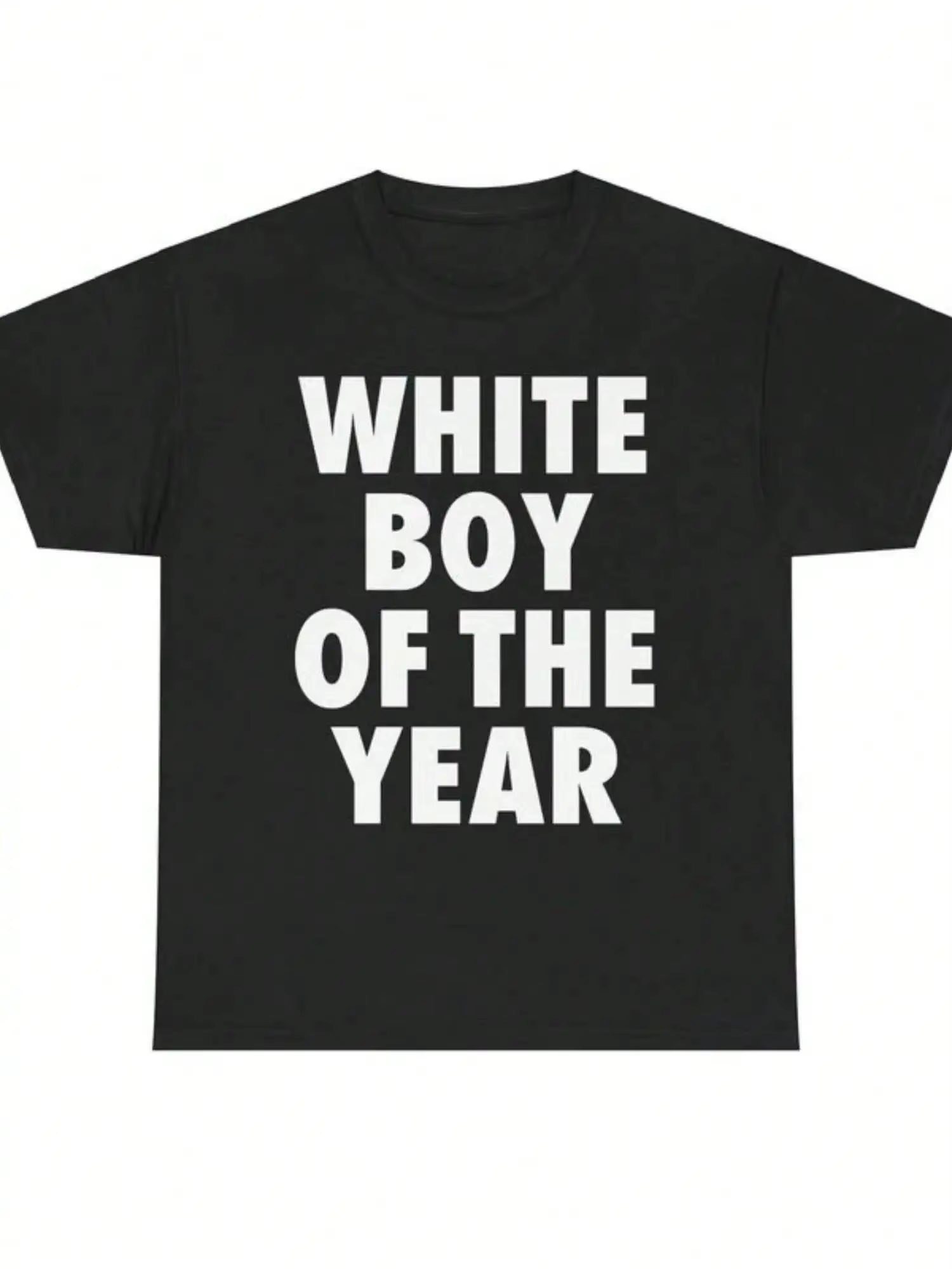 Blanc garçon de l'année t-shirts imprimé à manches courtes T-shirt rétro décontracté Streetwear Vint