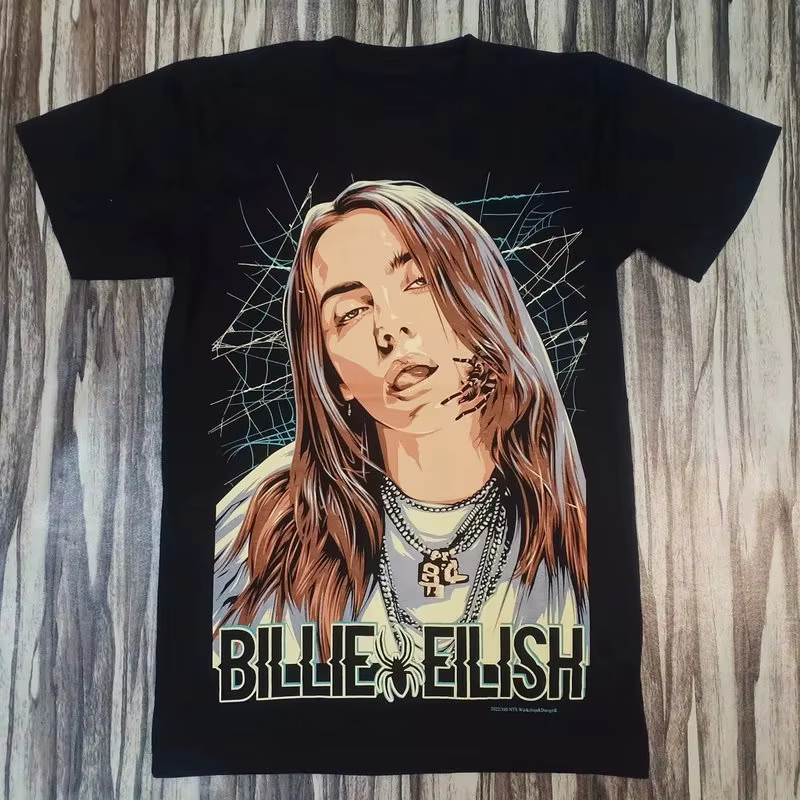 Nouveau T-shirt ample à manches courtes de style streetwear de la rappeuse européenne et américaine 