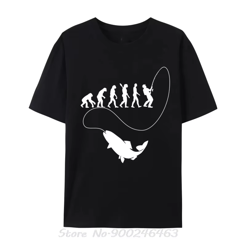 Pêcheur pêche évolution pêcheur poisson évolution pêche Cool travail jour hommes T-Shirt unisexe cot