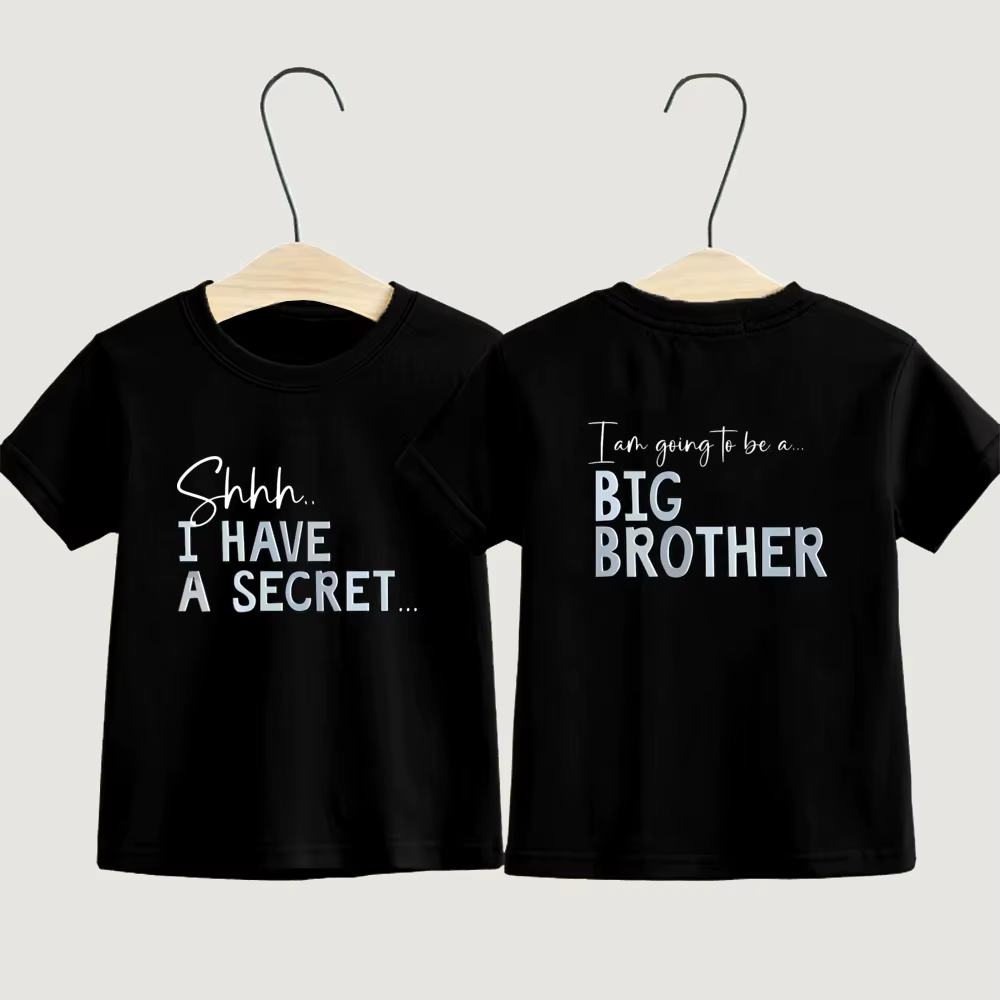 T-shirt « Grand frère » - J'ai un secret - Cadeau d'annonce de grossesse « Grand frère » - Je vais ê