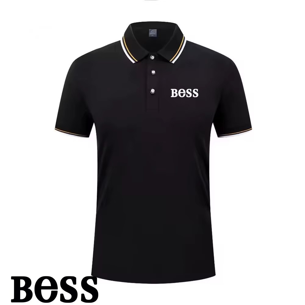Polo d'été pour homme BESS, col à revers, manches courtes, t-shirt décontracté et respirant, vêtemen